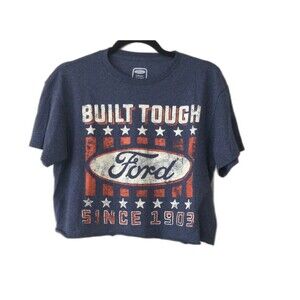 Ford T-Shirt Women's Size M Color Navy Official Licensed Product Graphic Crop